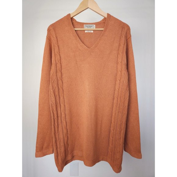 Vintage pure silk Paul Stuart v neck knit sweater/ relaxed oversized pullover - Picture 5 of 13